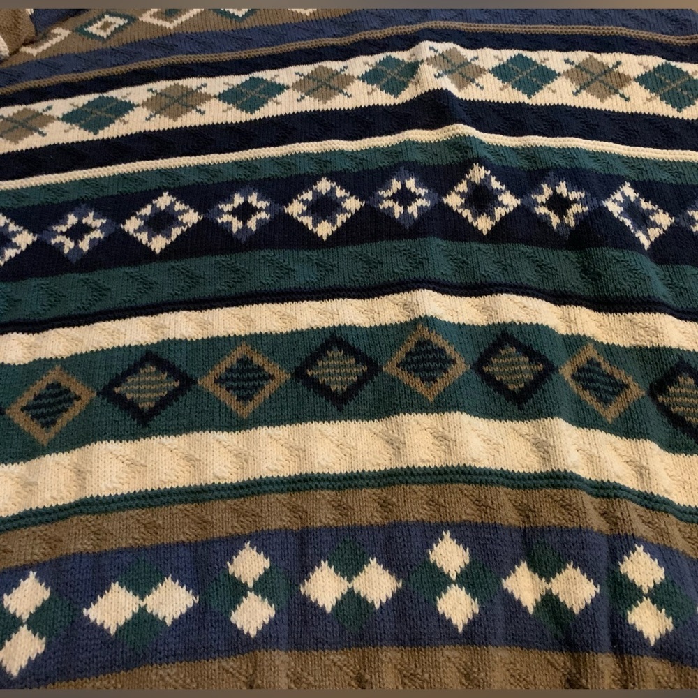 Vintage Plus Size 3XLT Bill Blass oversized Sweater with Nordic Patterns Irish - Picture 2 of 6